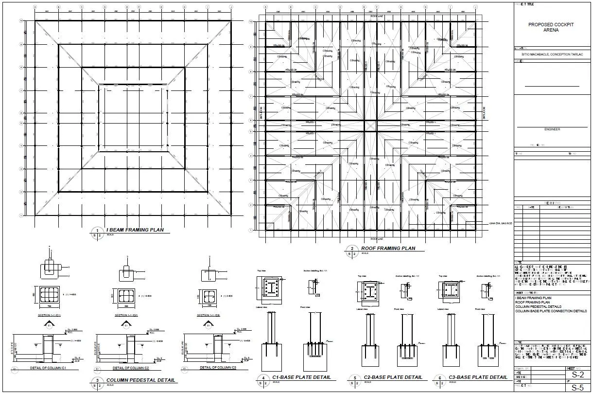 Tarlac arena structural model 3D steel framing