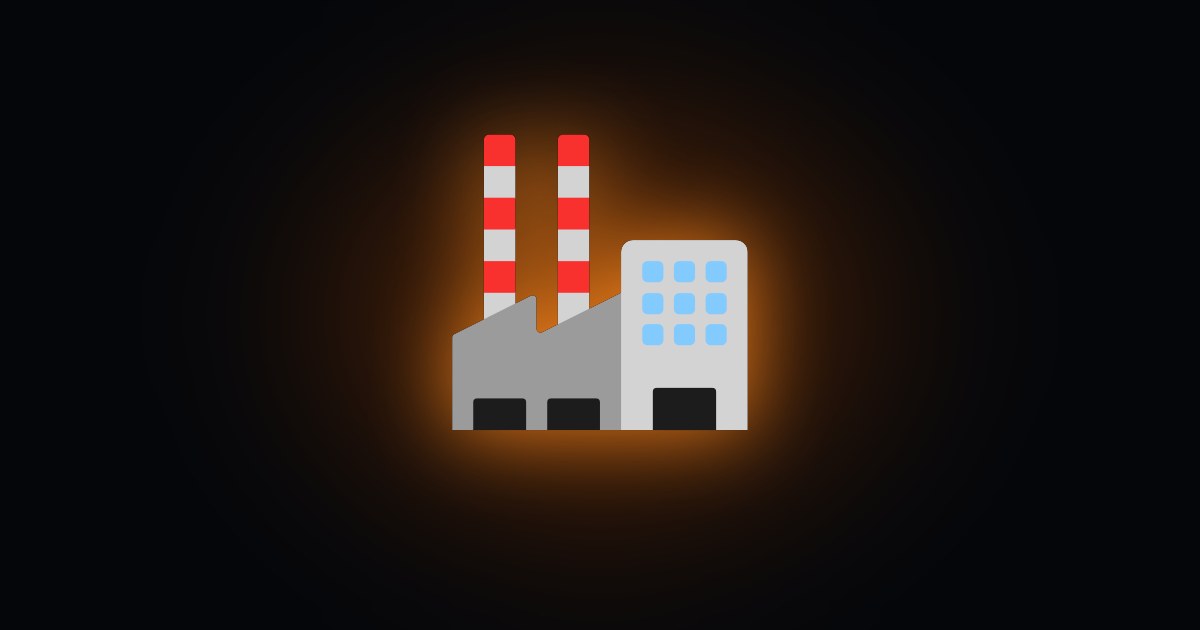 Factory icon representing a warehouse mezzanine