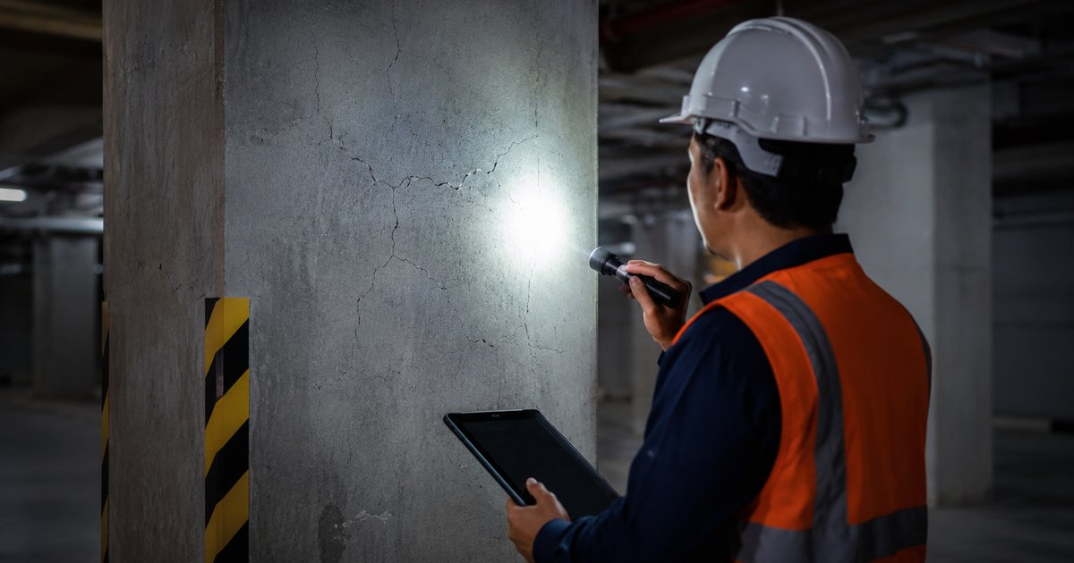 Engineer assessing an existing Philippine house before a second-floor addition