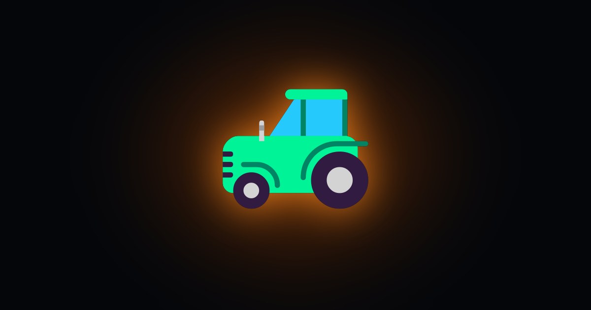 Earthmoving tractor icon representing site development works