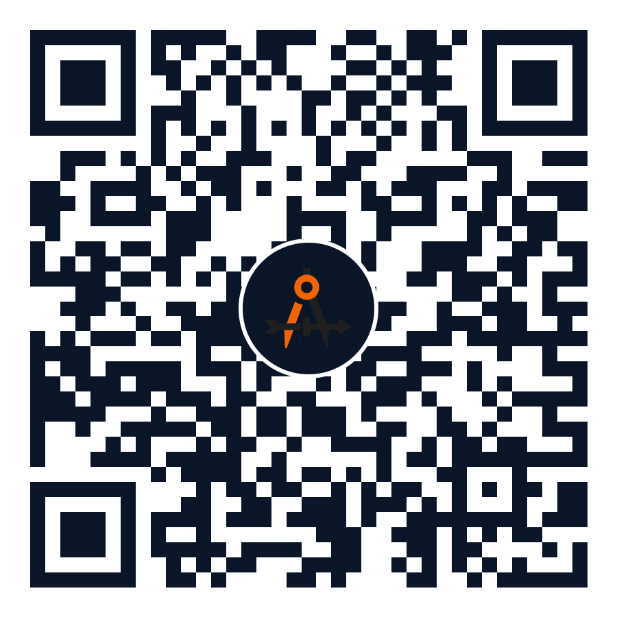 QR code linking to aedoconstruction.com/portfolio