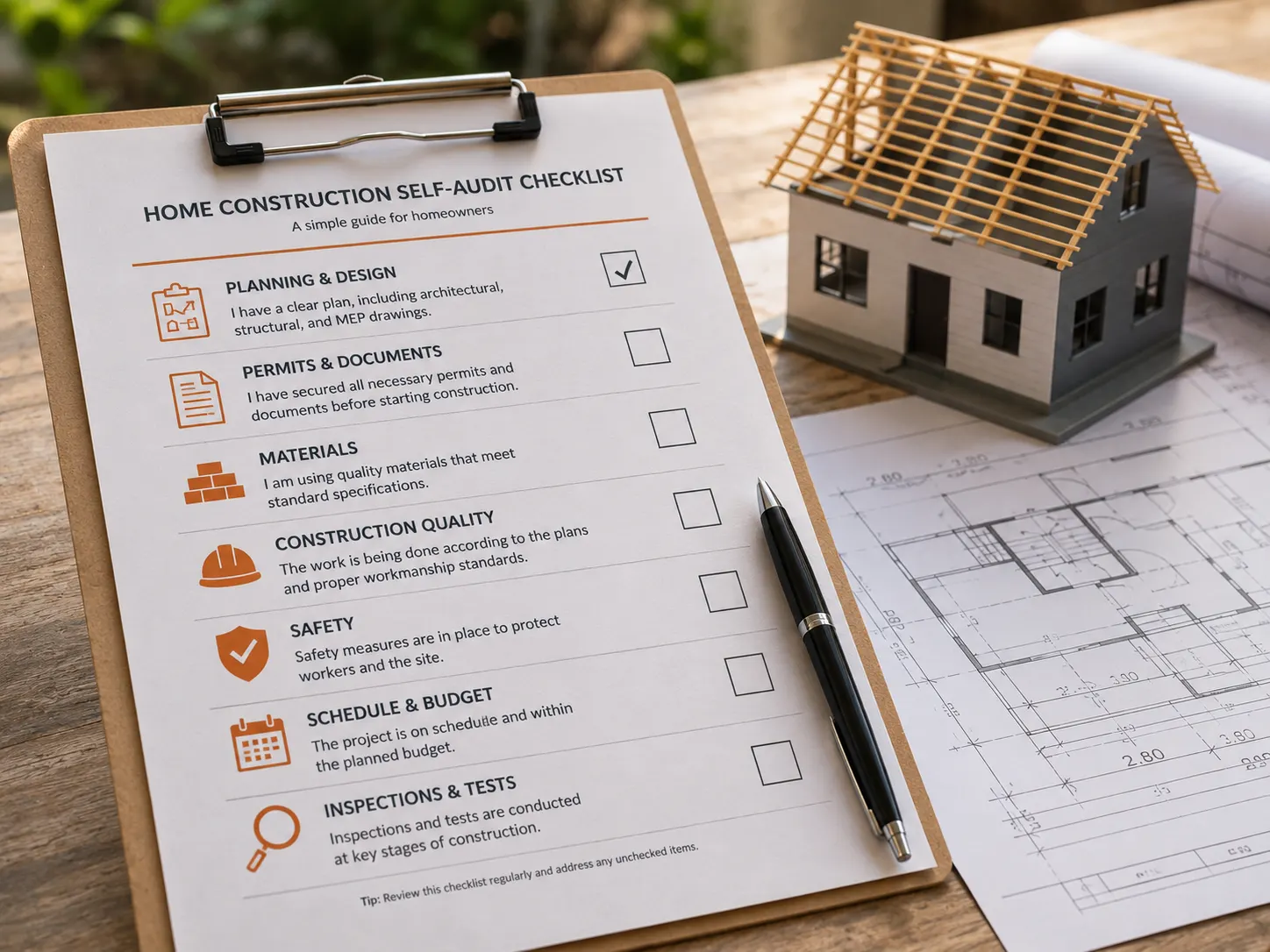 Free construction guides and checklists