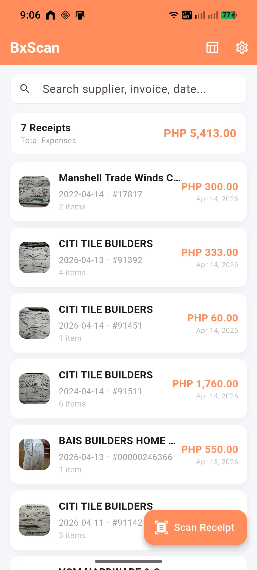 Receipt Scanner screenshot 2