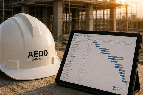 Construction with regular progress updates